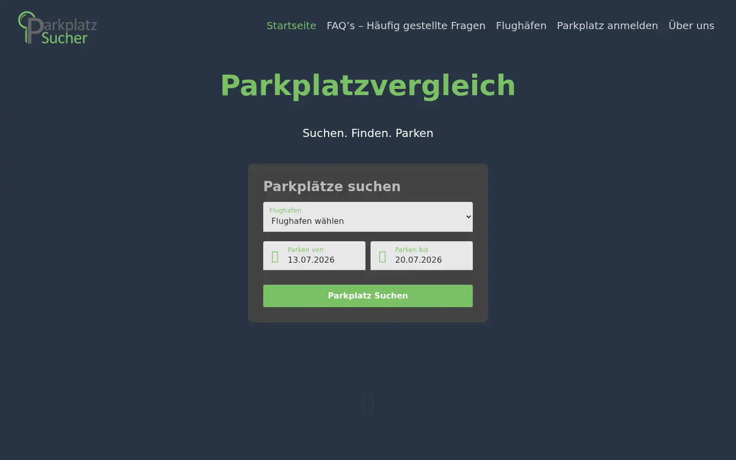 Screenshot of parkplatzsucher.de