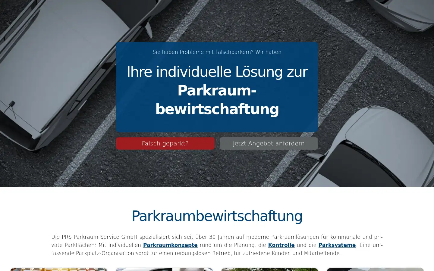 Screenshot of parkraumservice.de