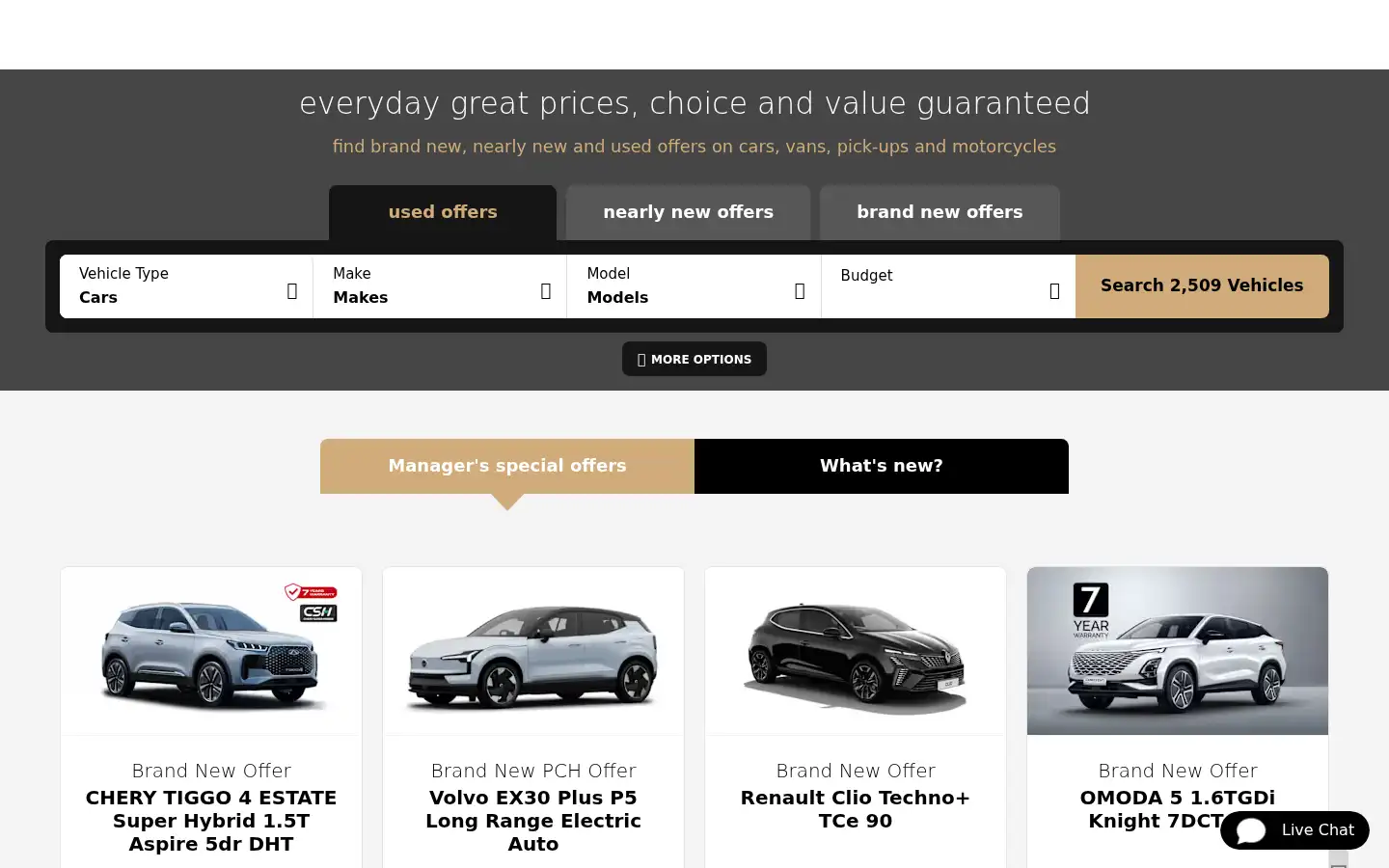 Screenshot of parks.uk.com