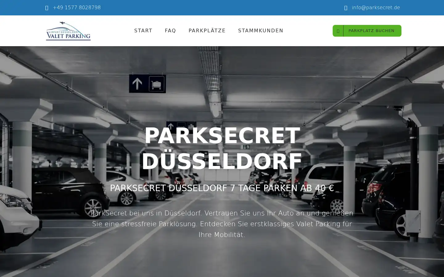 Screenshot of parksecret.de