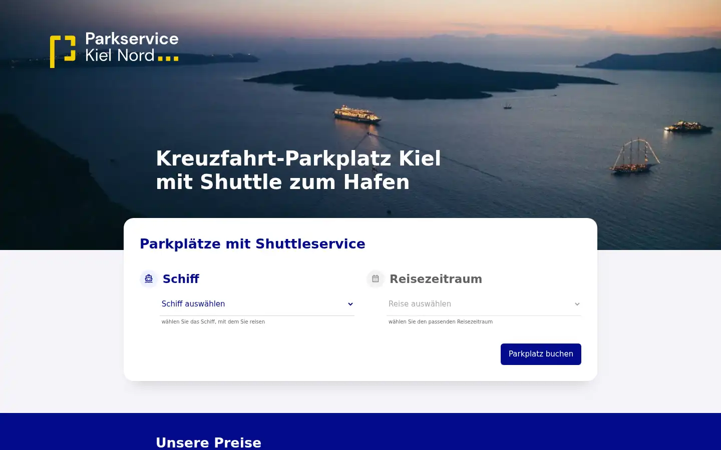 Screenshot of parkservice-kiel-nord.de