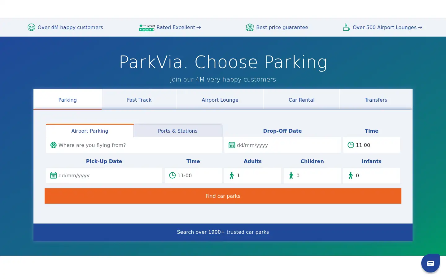 Screenshot of parkvia.com