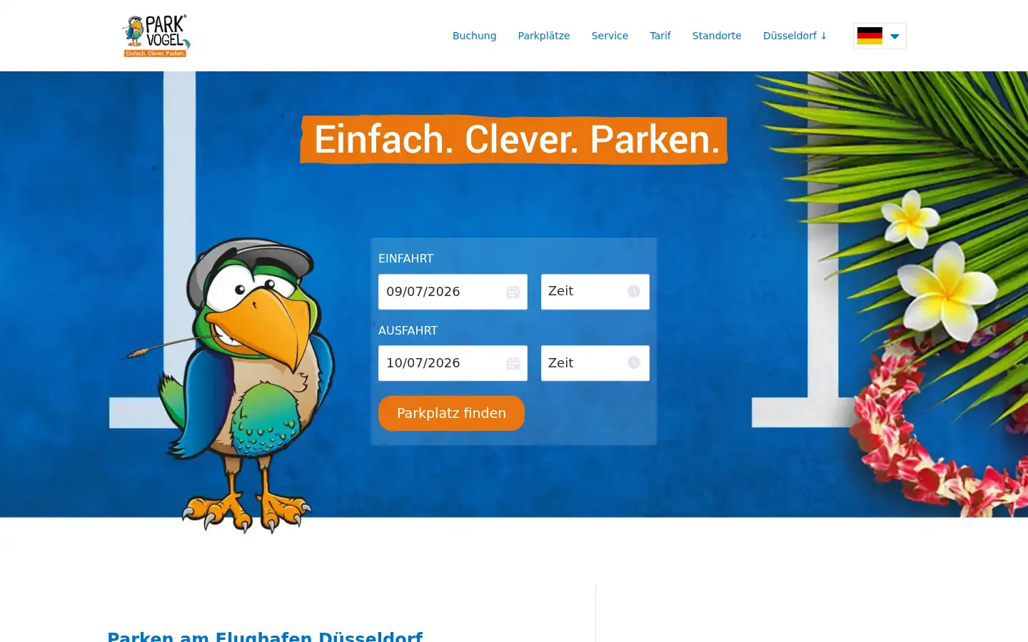 Screenshot of parkvogel.de