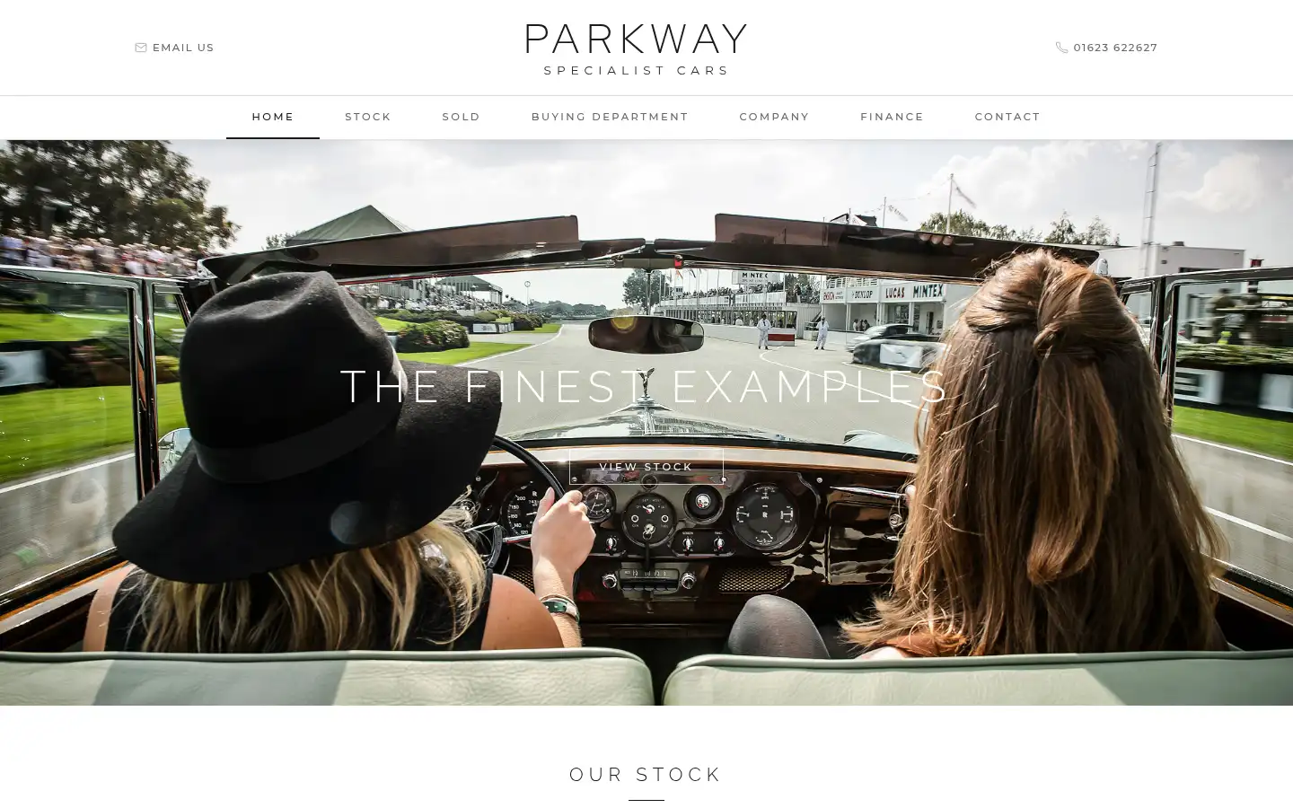 Screenshot of parkwayspecialistcars.co.uk