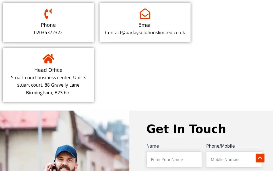 Screenshot of parlaysolutionslimited.co.uk