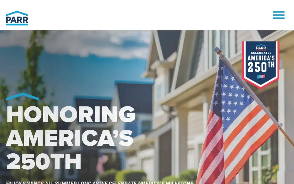 Screenshot of parr.com