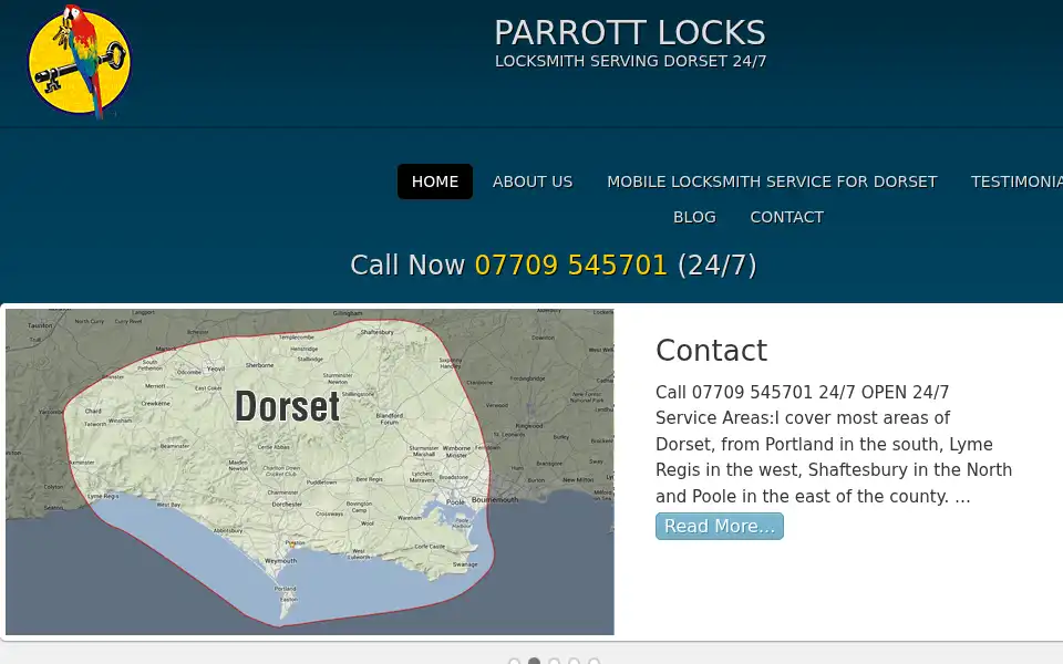 Screenshot of parrottlocks.co.uk