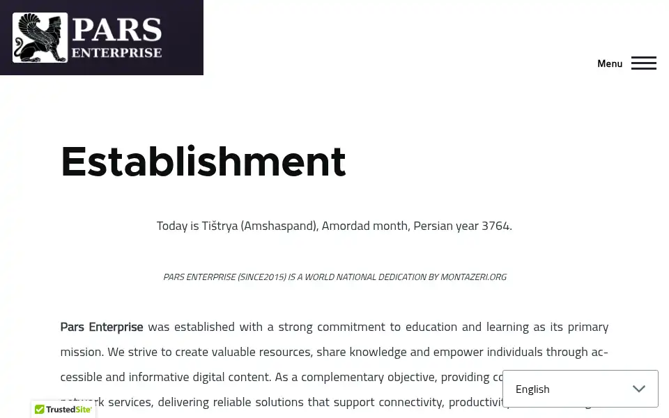 Screenshot of parsenterprise.com