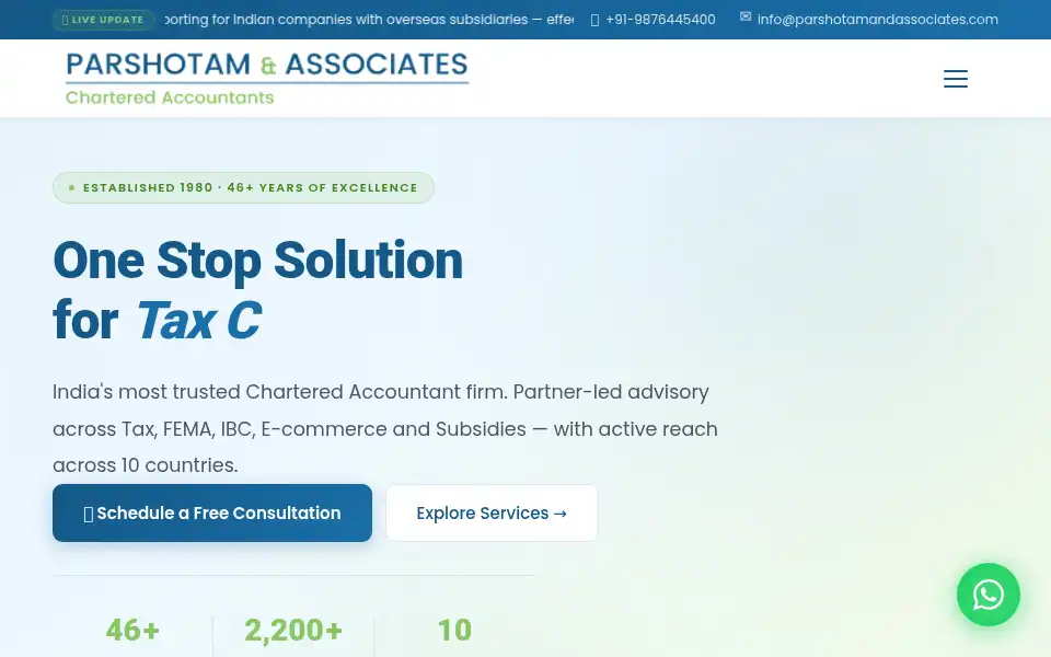 Screenshot of parshotamandassociates.com