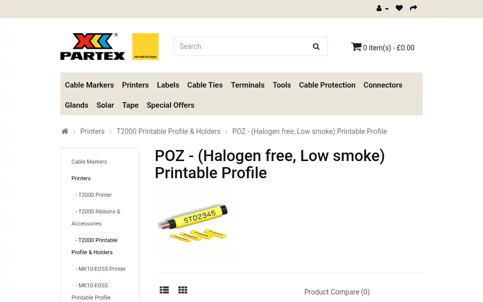 Screenshot of partex-direct.co.uk