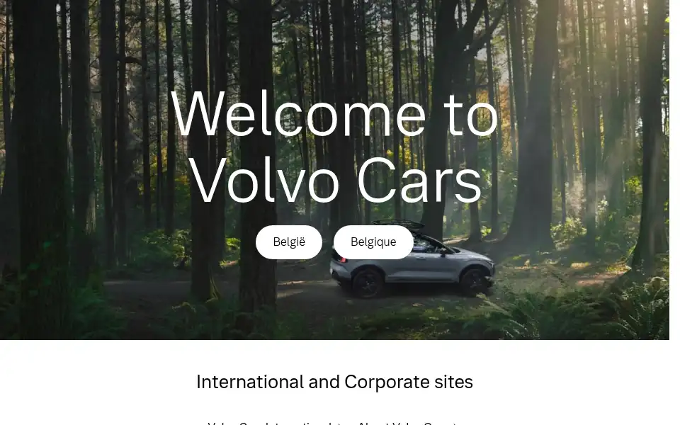 Screenshot of partner.volvocars.be