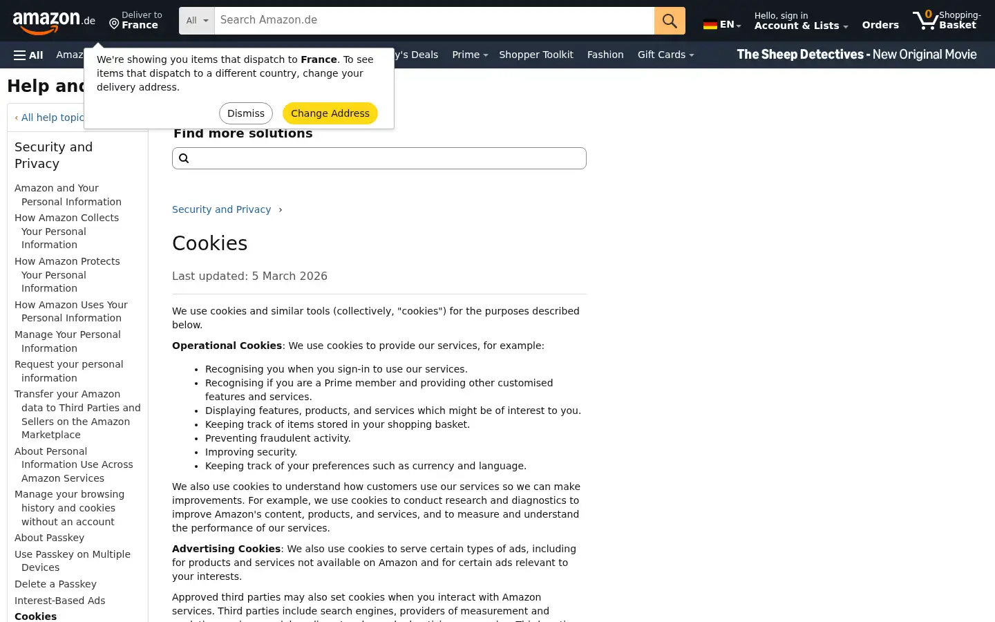 Screenshot of partnernet.amazon.de