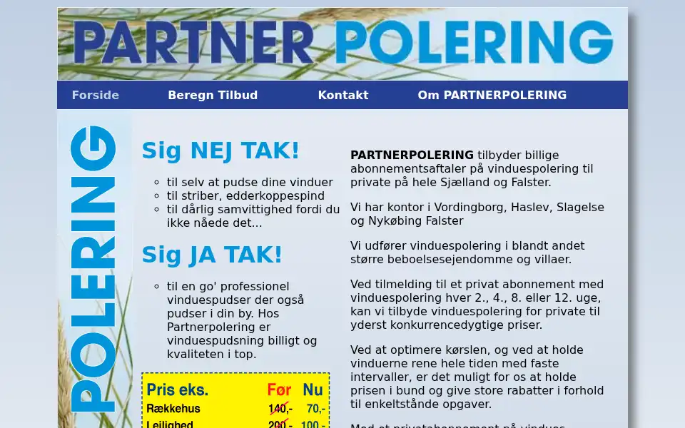 Screenshot of partnerpolering.dk