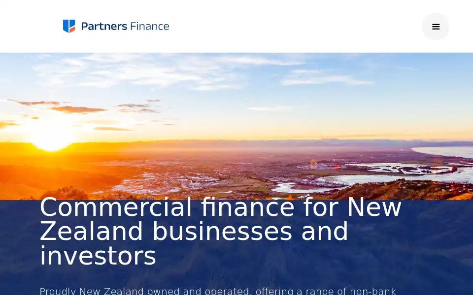 Screenshot of partnersfinance.co.nz