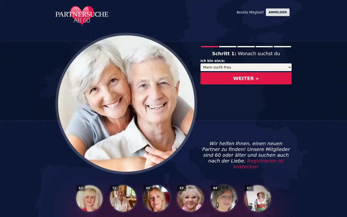 Screenshot of partnersucheab60.ch
