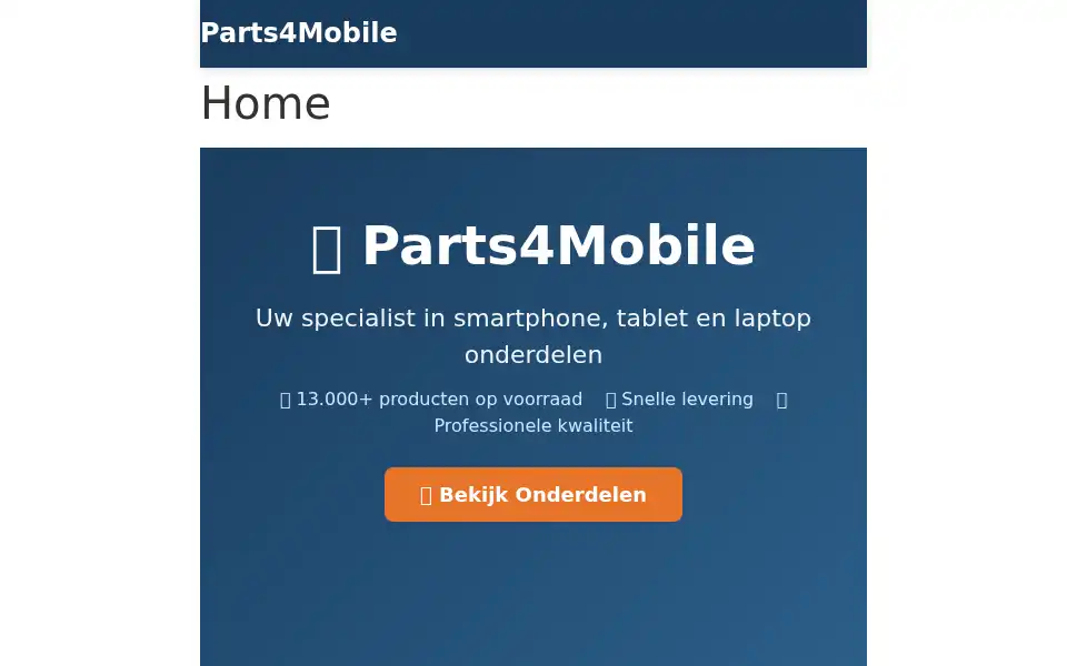 Screenshot of parts4mobile.nl
