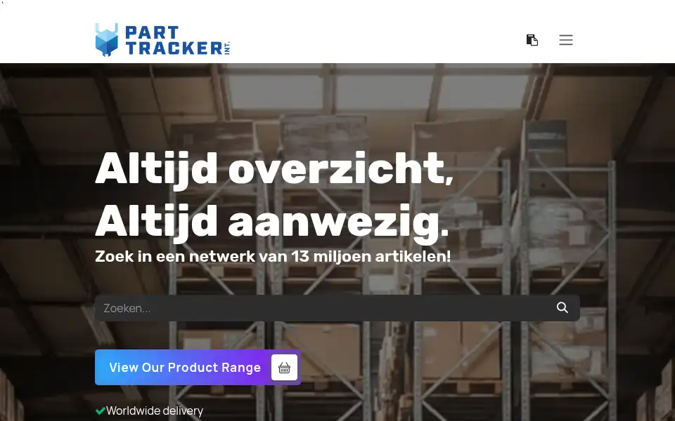 Screenshot of parttracker.eu