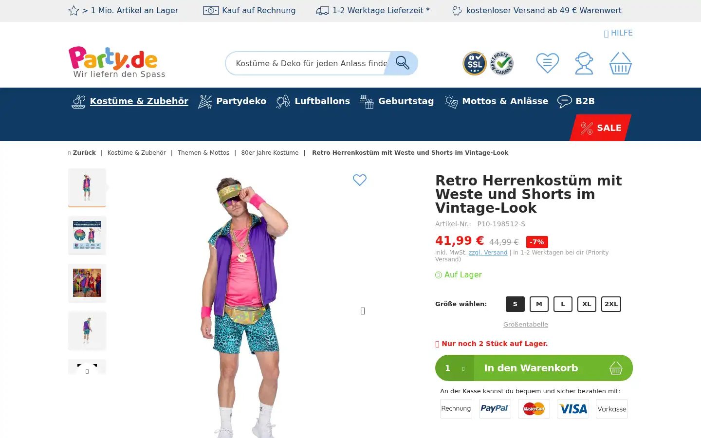 Screenshot of party.de