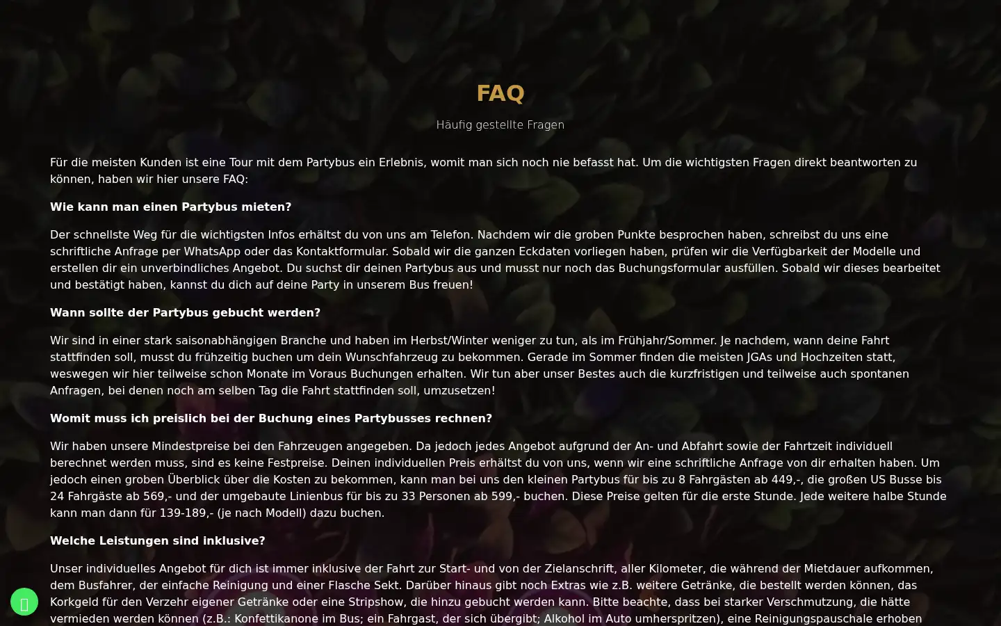 Screenshot of party-wheels.de