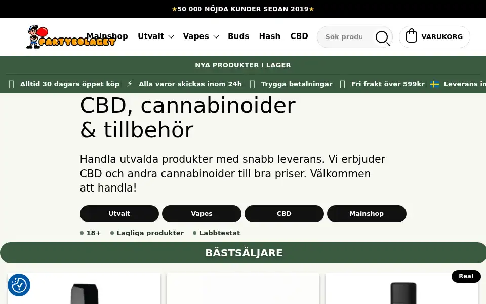 Screenshot of partybolaget.se