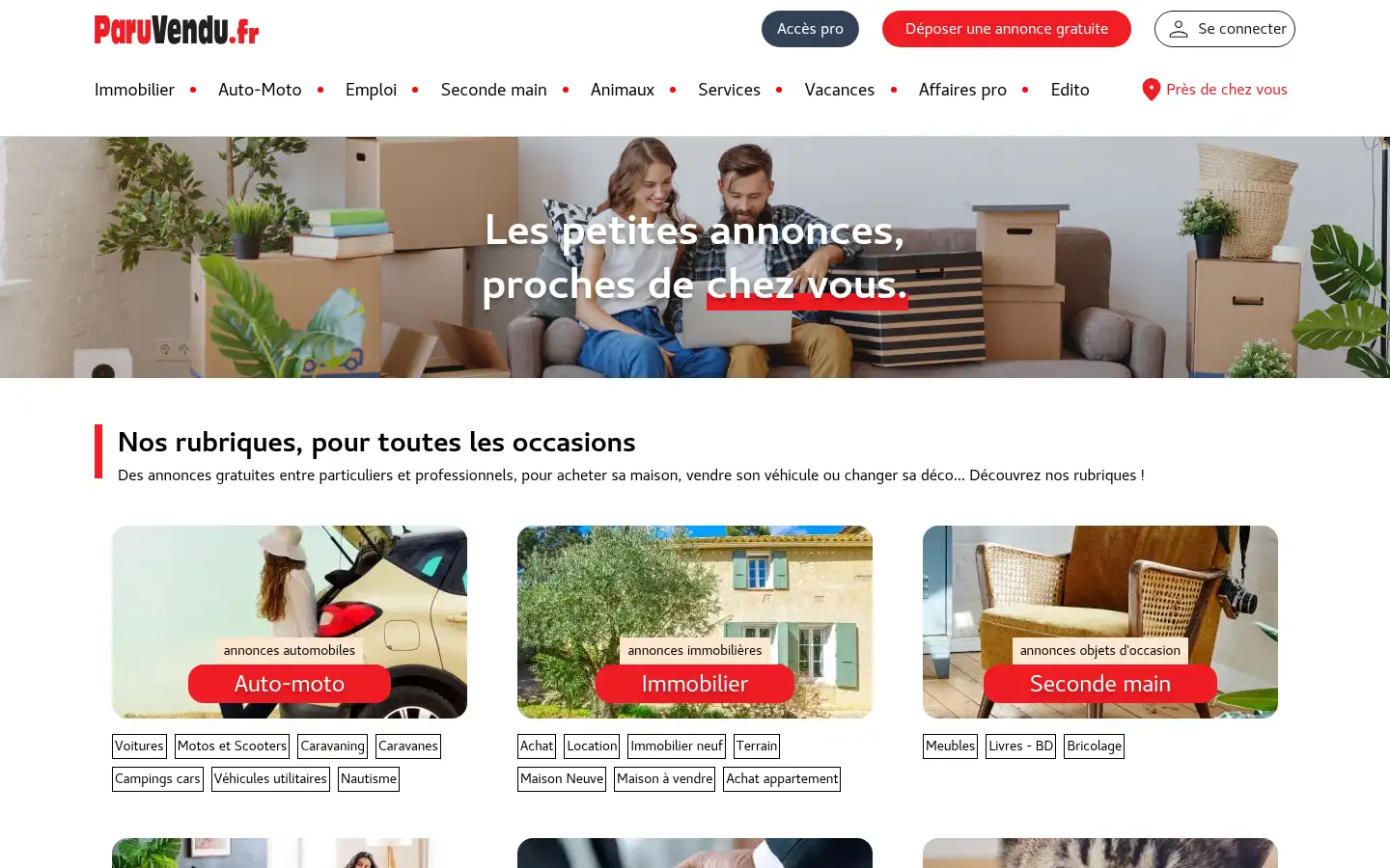 Screenshot of paruvendu.fr