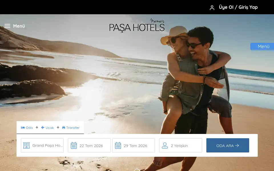 Screenshot of pasahotels.com