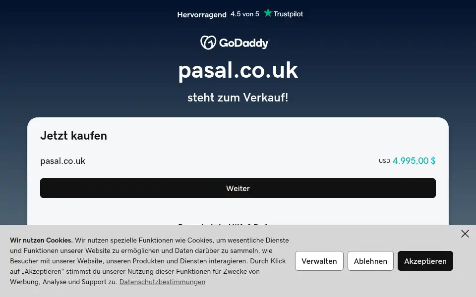 Screenshot of pasal.co.uk