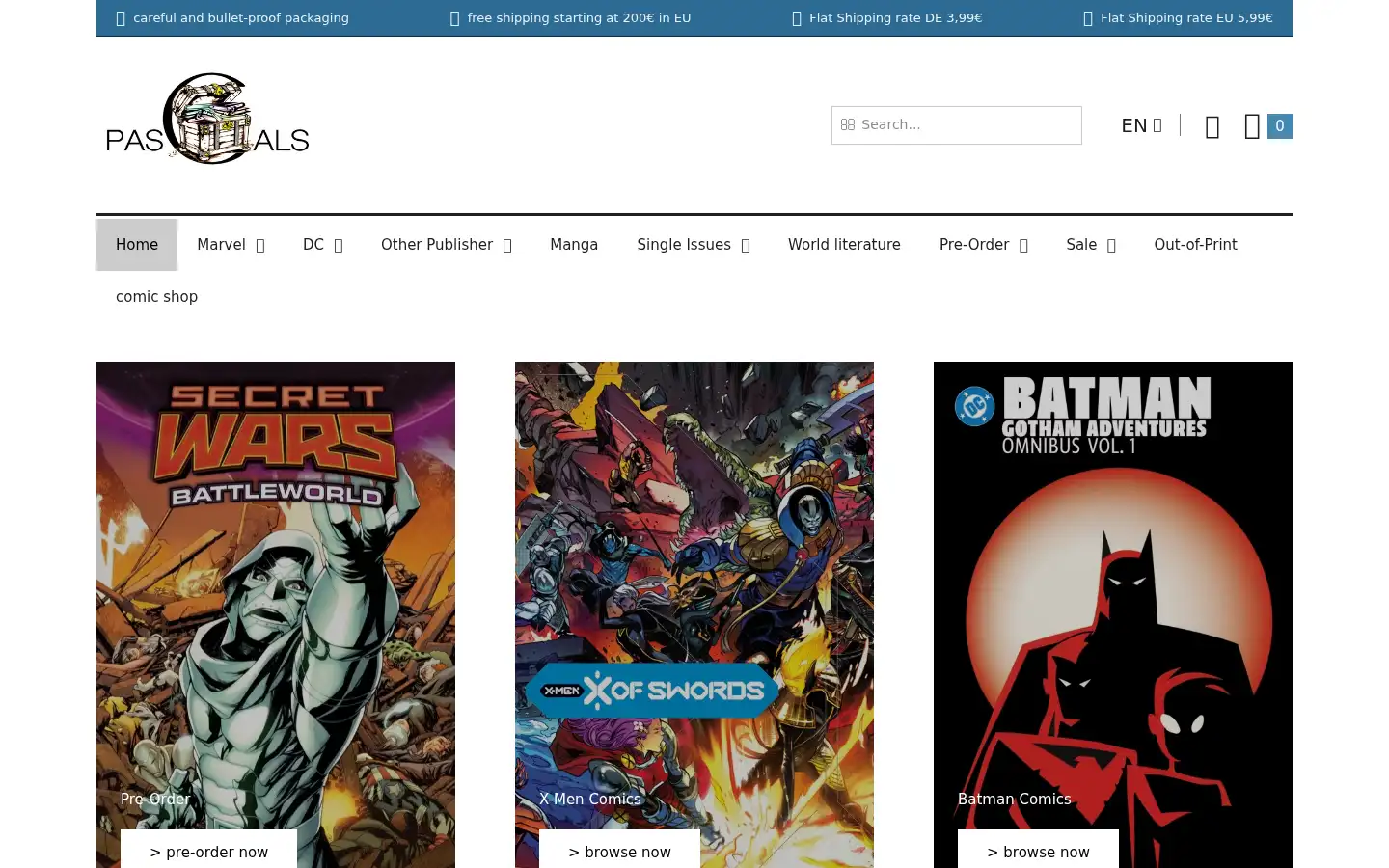 Screenshot of pascals-comickiste.com