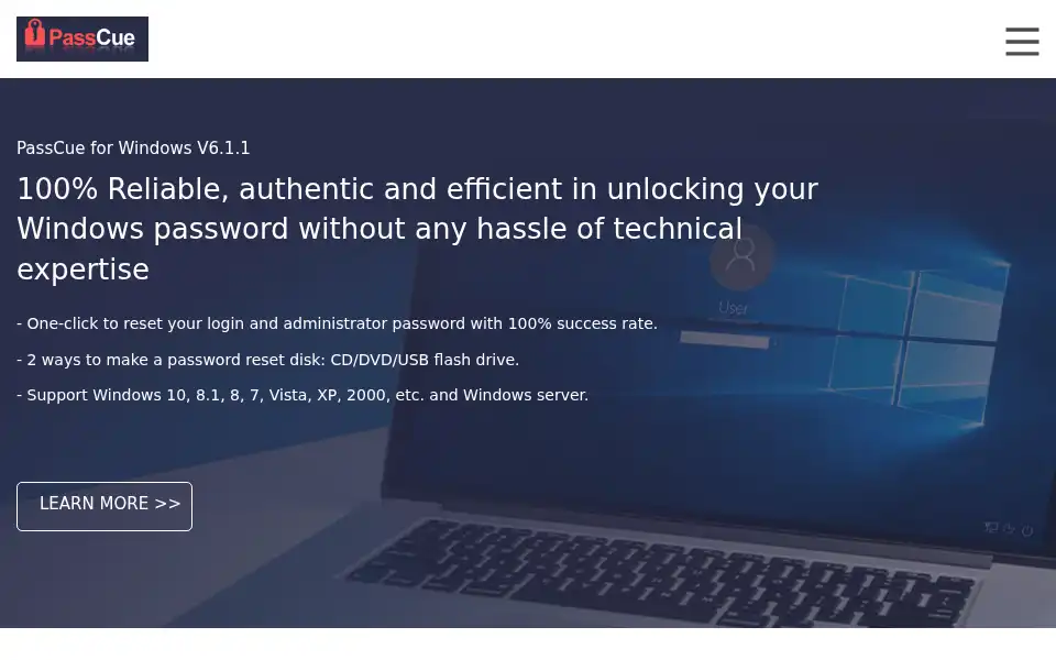 Screenshot of passcue.com