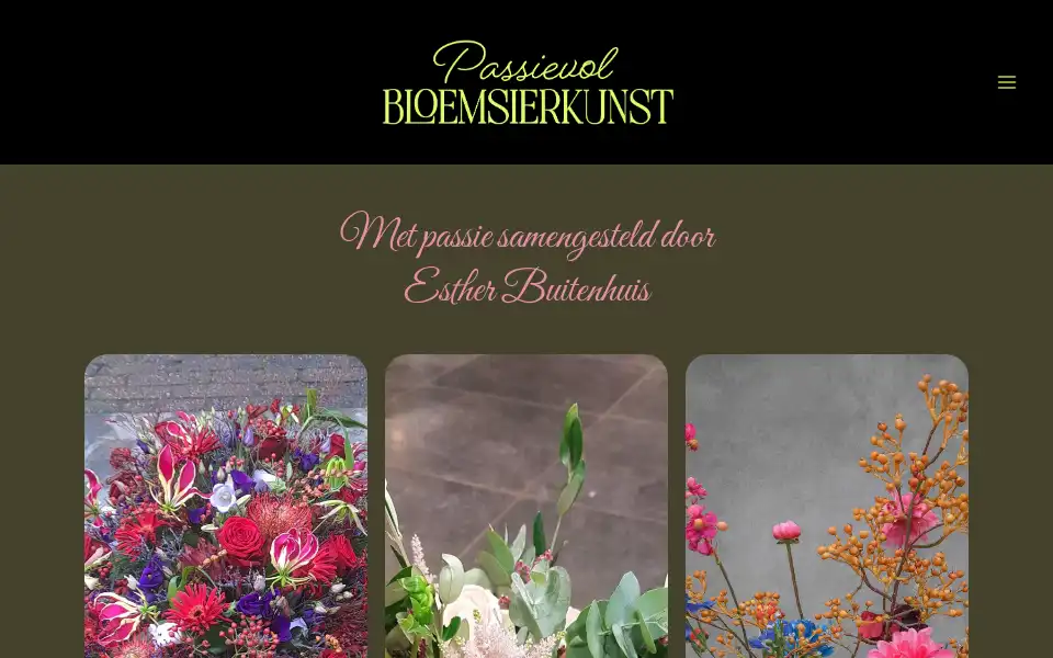 Screenshot of passievolbloemsierkunst.nl