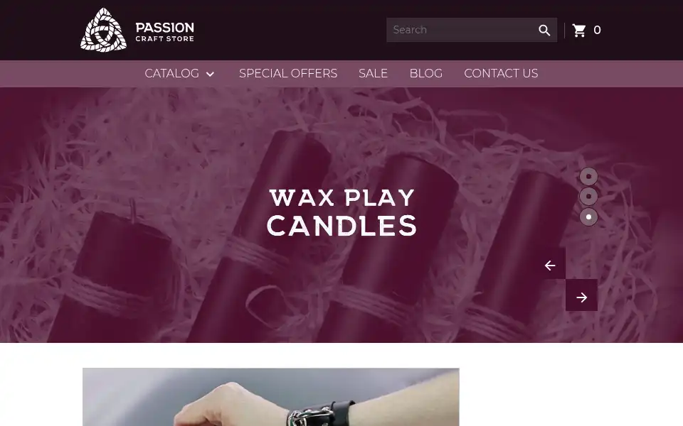 Screenshot of passioncraftstore.com