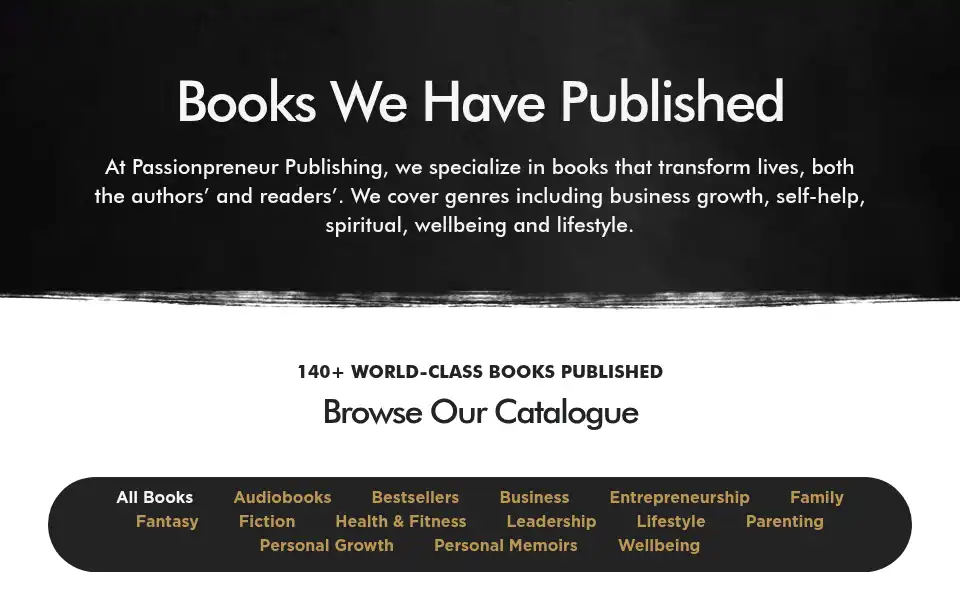 Screenshot of passionpreneurpublishing.com