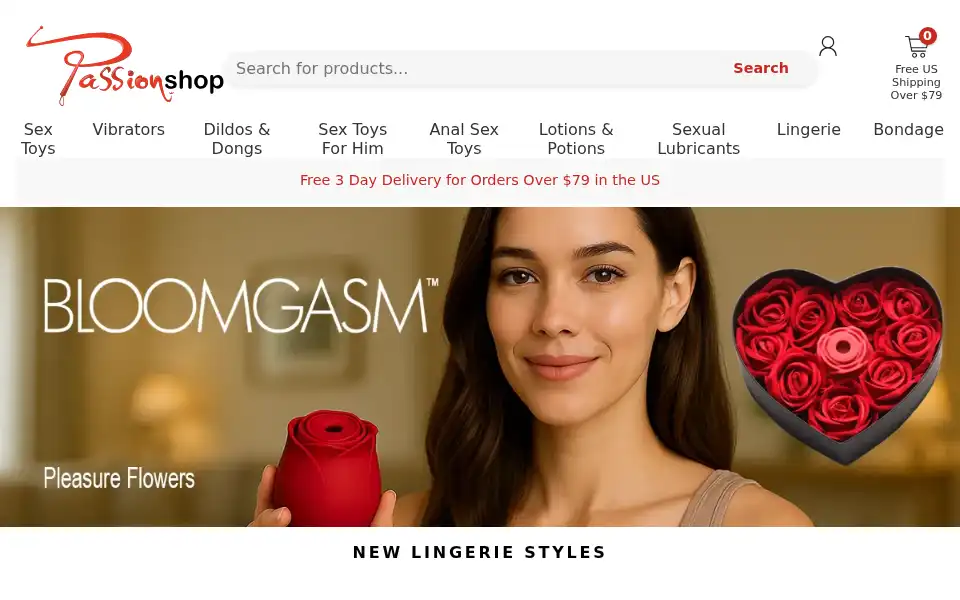Screenshot of passionshop.com