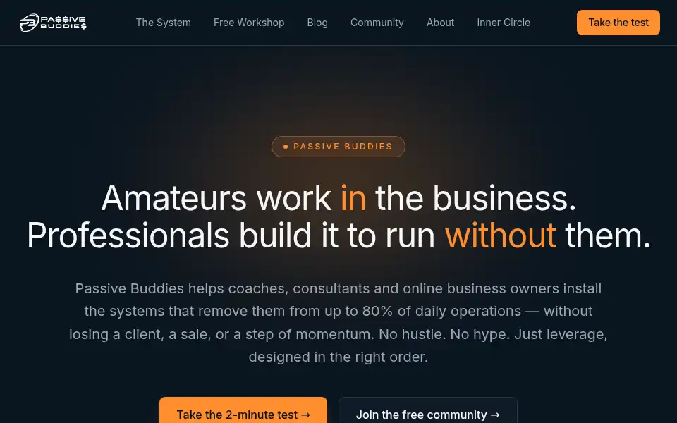 Screenshot of passivebuddies.com