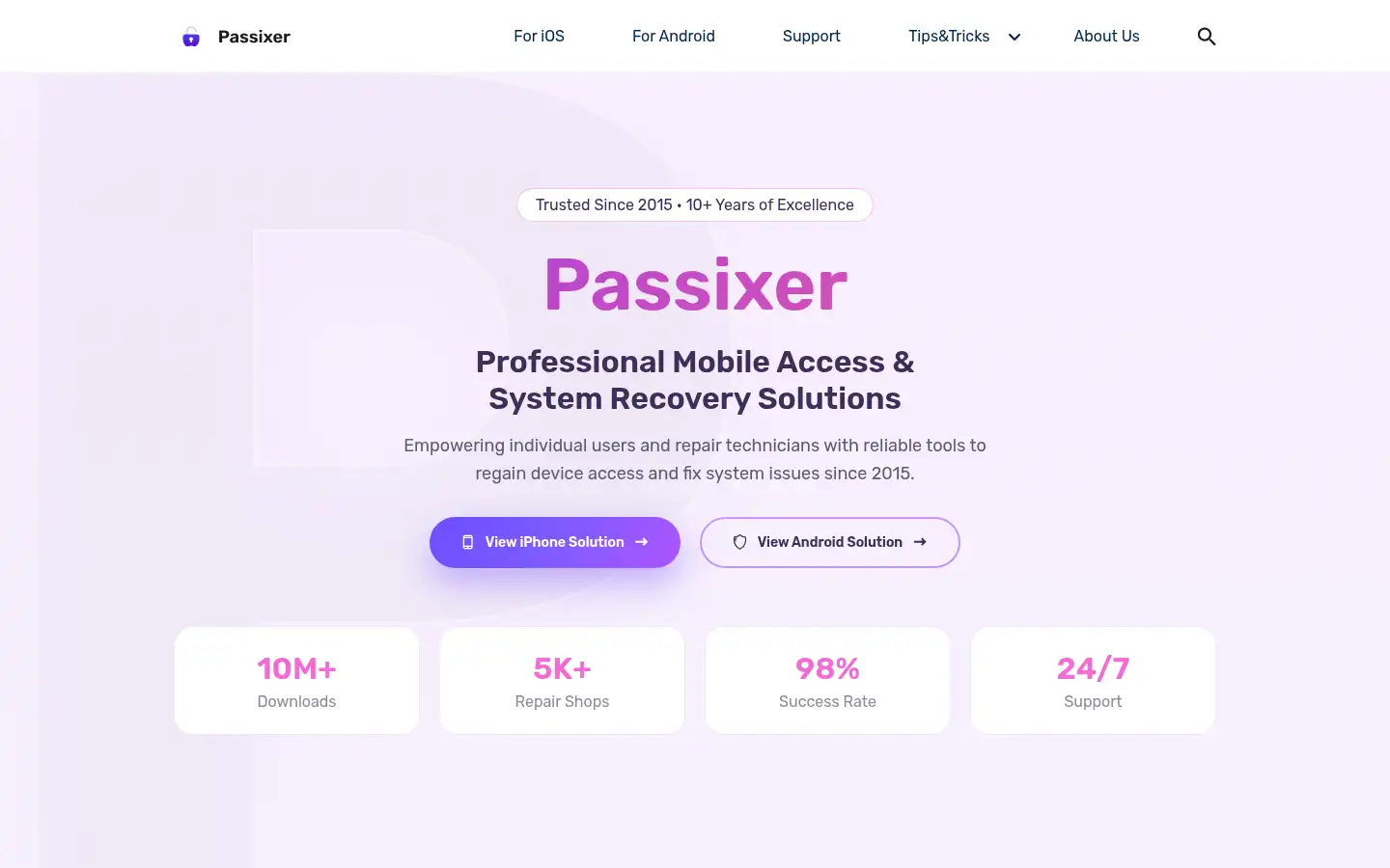 Screenshot of passixer.com