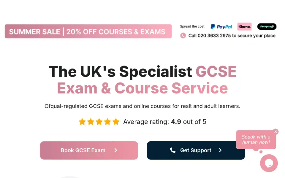 Screenshot of passmygcse.co.uk