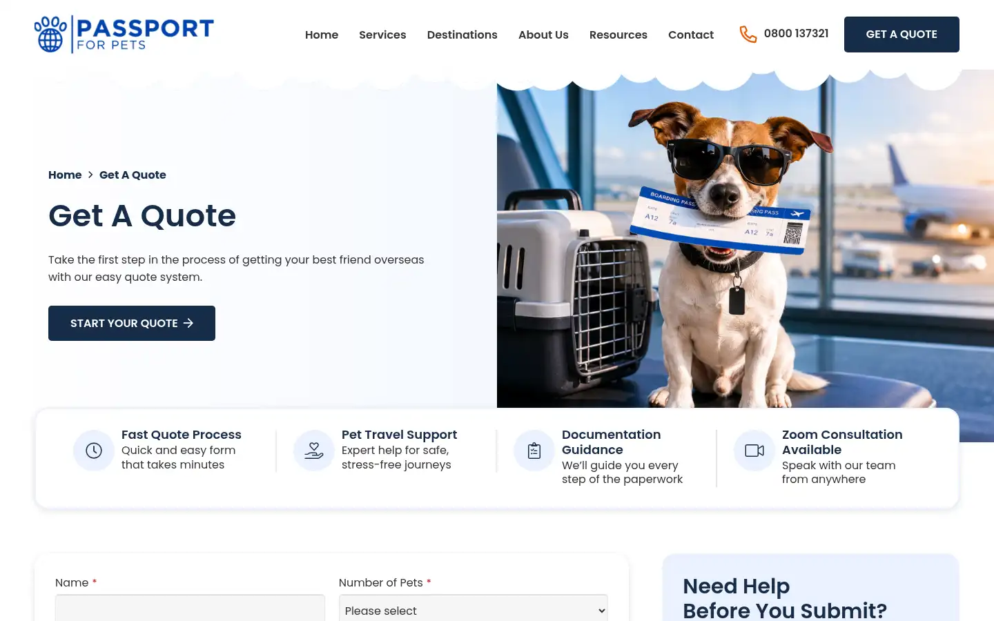 Screenshot of passportforpets.co.uk
