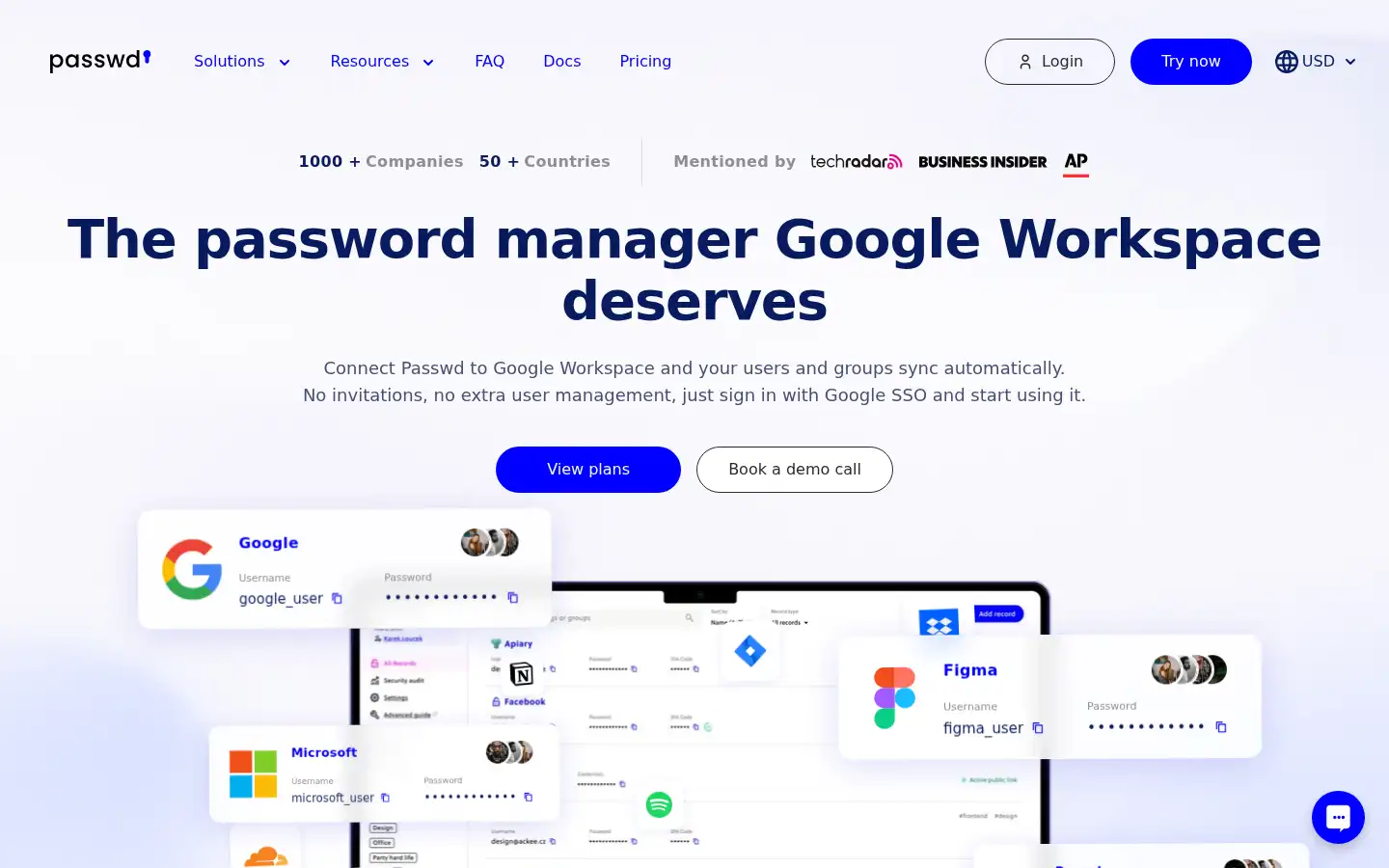 Screenshot of passwd.team