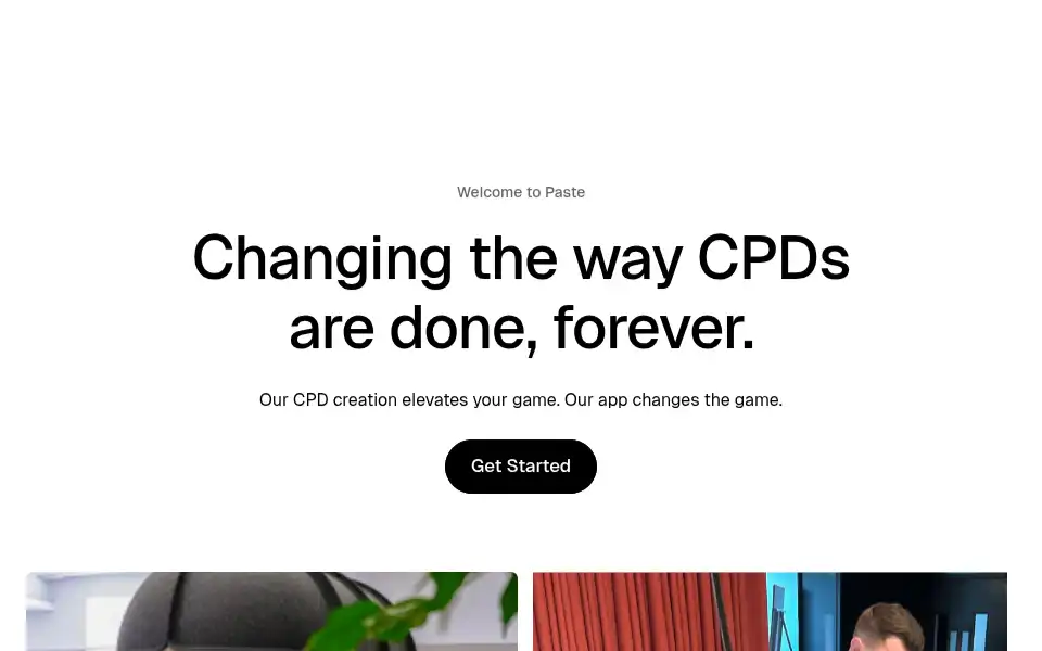 Screenshot of paste.marketing