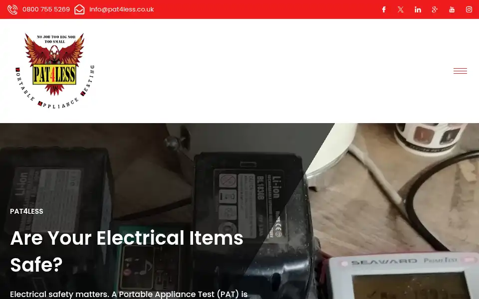 Screenshot of pat4less.co.uk