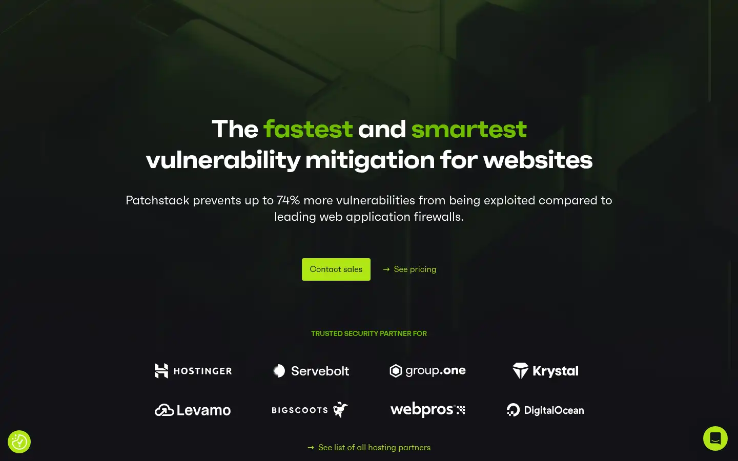 Screenshot of patchstack.com