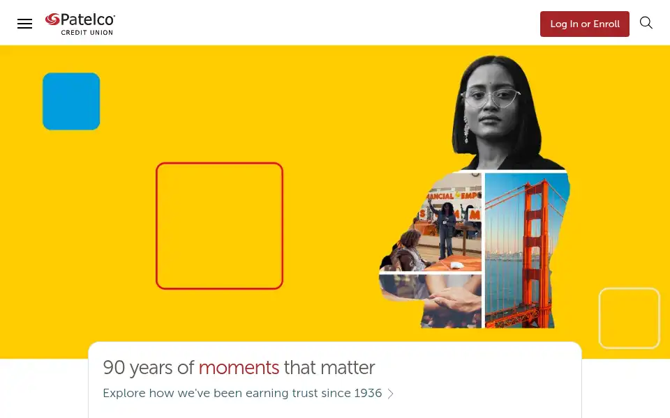 Screenshot of patelco.org