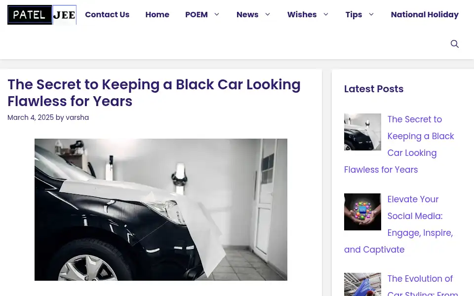 Screenshot of pateljee.com