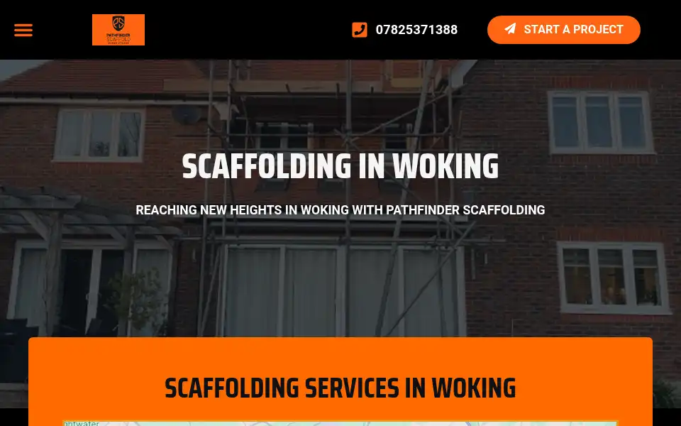 Screenshot of pathfinderscaffold.com