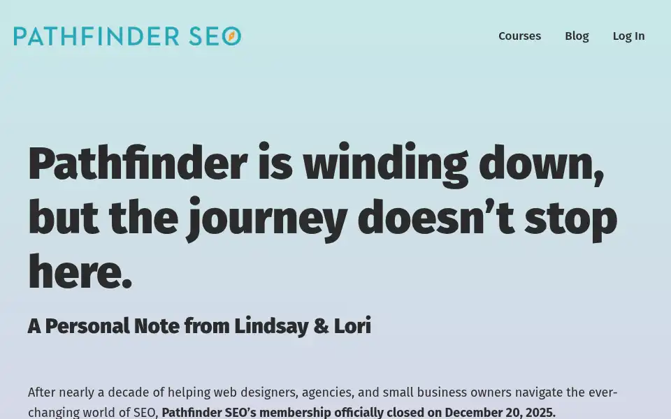 Screenshot of pathfinderseo.com