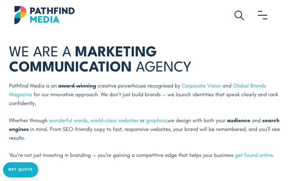 Screenshot of pathfindmedia.com