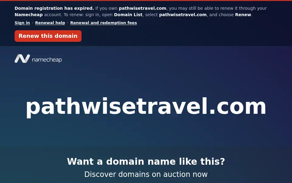 Screenshot of pathwisetravel.com
