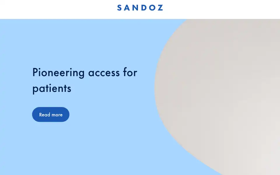 Screenshot of patients.my-sandoz.com