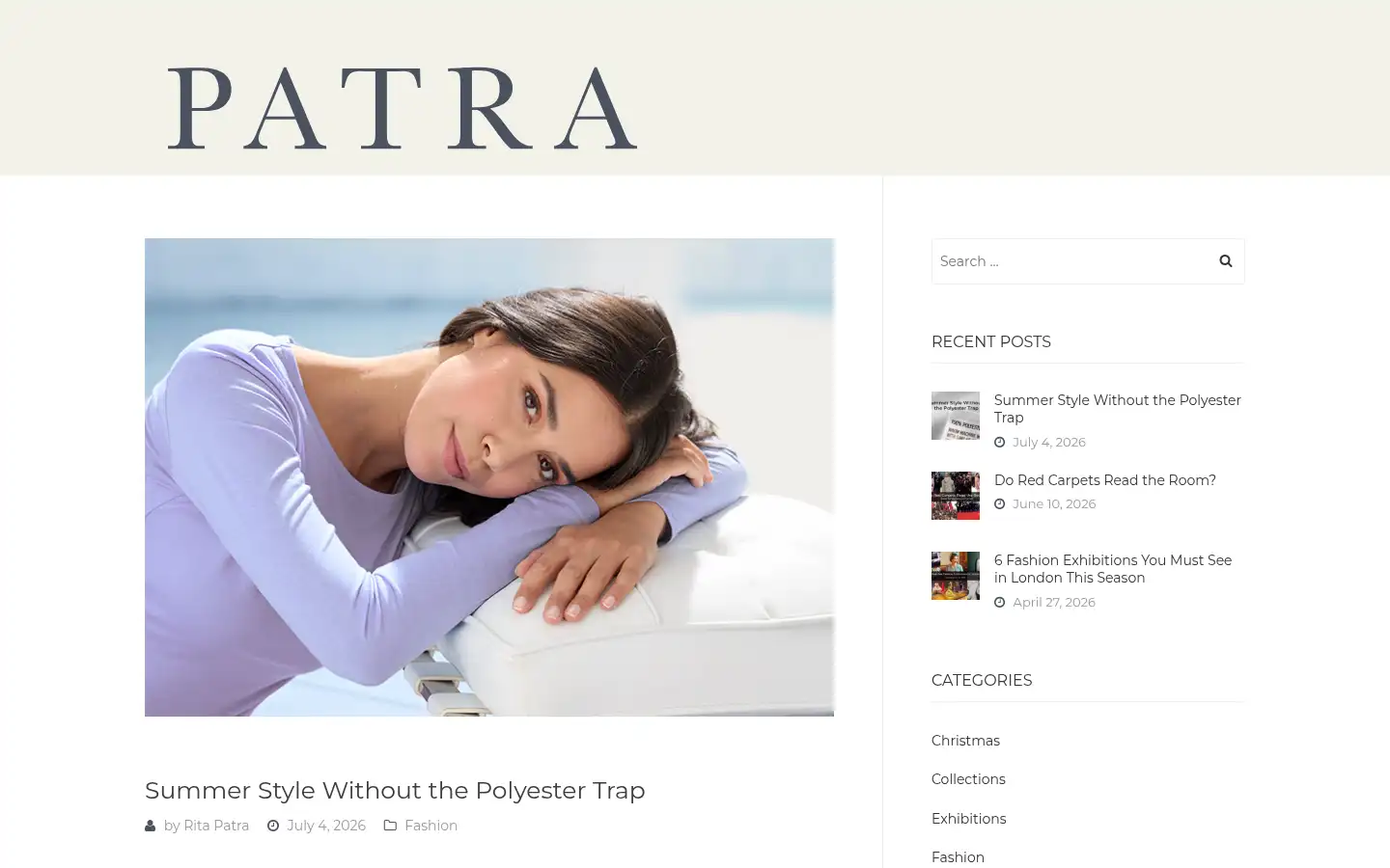 Screenshot of patra.com