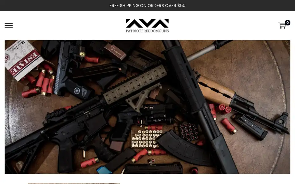 Screenshot of patriotfreedomguns.com
